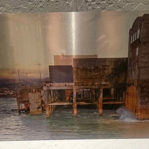 Metal Signed Painting Cannery Row by William Ziegler 14" x 11"